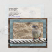Zijn oog staat op de loer. briefkaart (Voorkant / Achterkant)