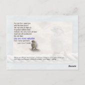 Zijn oog staat op de loer. briefkaart (Achterkant)