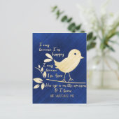 Zijn oog staat op de loer. briefkaart (Staand voorkant)