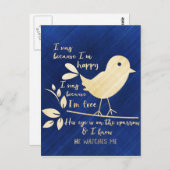 Zijn oog staat op de loer. briefkaart (Voorkant / Achterkant)