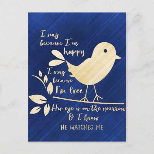 Zijn oog staat op de loer. briefkaart (Voorkant)