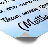 Zijn oog staat op de loer. poster (Hoek)