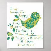 Zijn oog staat op de loer. poster (Voorkant)