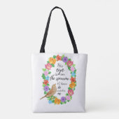 Zijn oog staat op de loer. tote bag (Achterkant)