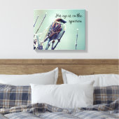 Zijn oog staat op de mus. canvas afdruk (Insitu (Slaapkamer))