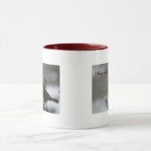 "Zijn oog staat op de mus" Mok (Midden)