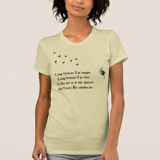 Zijn oog staat op de mus. t-shirt (Voorkant)