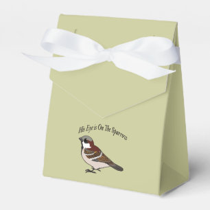 Zijn oog staat op de Sparrow. Bedankdoosjes
