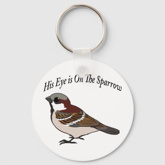 Zijn oog staat op de Sparrow. Sleutelhanger (Voorkant)
