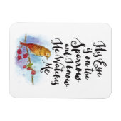 Zijn oog staat op de spinnemagneet. magneet (Horizontaal)