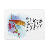 Zijn oog staat op de spinnemagneet. magneet (Horizontaal)