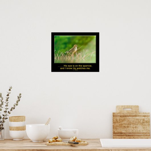 Zijn oog staat op het POSTER (Keuken)