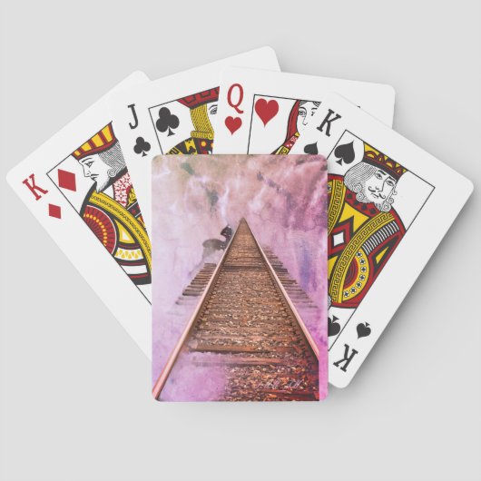 Zijn op een weg minder reisde klassieke speelkaart pokerkaarten (Achterkant)