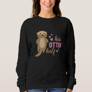 Zijn Otter Half Sweet Otter Love Heart Trui