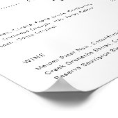 Zijn Ours & Hers Waterverf Signature Cocktail Menu Poster (Hoek)