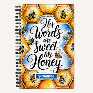 Zijn persoonlijke woorden zijn Sweet Christelijk J Notitieboek