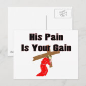Zijn pijn is je aanwinst Christelijk cadeobject Briefkaart (Voorkant / Achterkant)