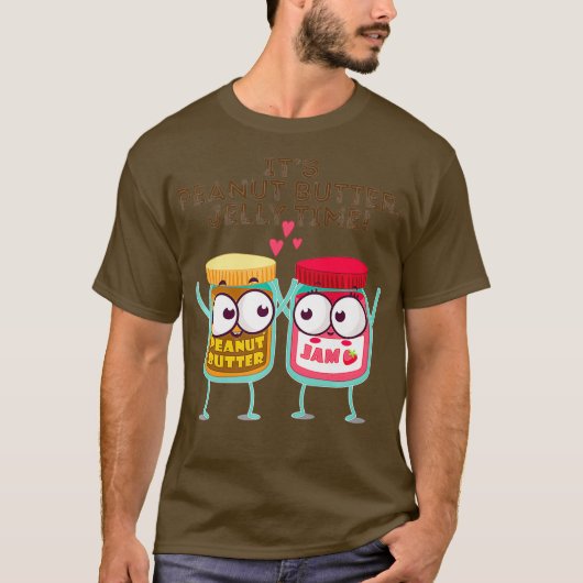 Zijn pinda Butter Jelly Time Funny Gift T Idee T-shirt (Voorkant)
