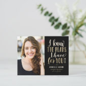 Zijn plannen Afstuderen Aankondiging Briefkaart (Staand voorkant)