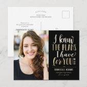 Zijn plannen Afstuderen Aankondiging Briefkaart (Voorkant / Achterkant)