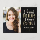 Zijn plannen Afstuderen Aankondiging Briefkaart (Voorkant)