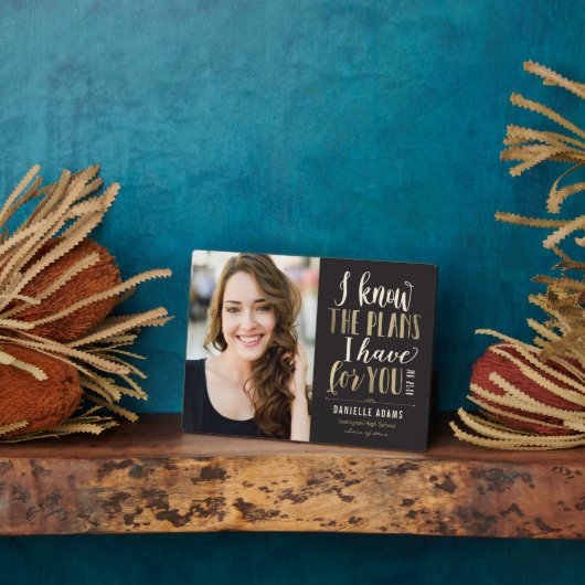 Zijn plannen Afstuderen Keepomwille Desktop Plaque Fotoplaat (Zijkant)