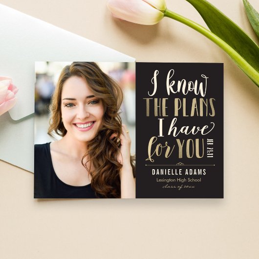 Zijn plannen EDITABLE COLOR Afstudeeruitnodiging Aankondiging