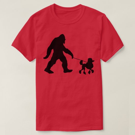 Zijn poedel uitlaten t-shirt (Design voorkant)