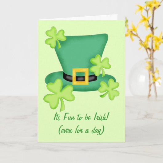 Zijn Pret om zelfs voor een Dag St. Patrick Iers Kaart (Gele Bloem)