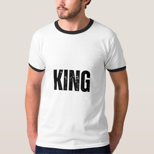 Zijn Queen & Her King-Mokken - Romantisch bijpasse T-shirt (Voorkant)