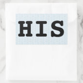 Zijn Rechthoekige Sticker (Tas)