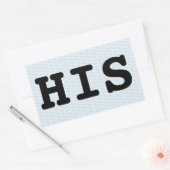 Zijn Rechthoekige Sticker (Envelop)