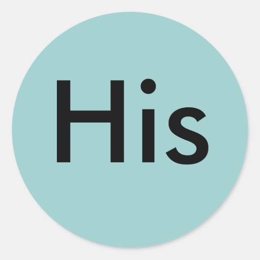 Zijn Ronde Sticker (Voorkant)