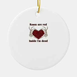 Zijn rood Ik ben dood Klassiek Keramisch Ornament