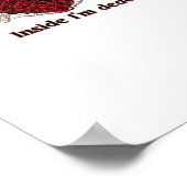 Zijn rood Ik ben dood Klassiek Poster (Hoek)