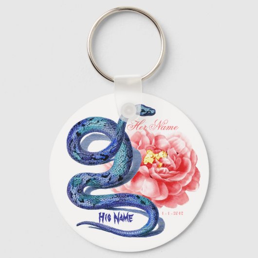 Zijn Roos Snake personaliseert de cadeautjes van d Sleutelhanger (Voorkant)