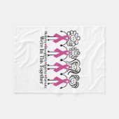 Zijn samen in familie vrienden borstkanker bewust fleece deken (Voorkant (Horizontaal))