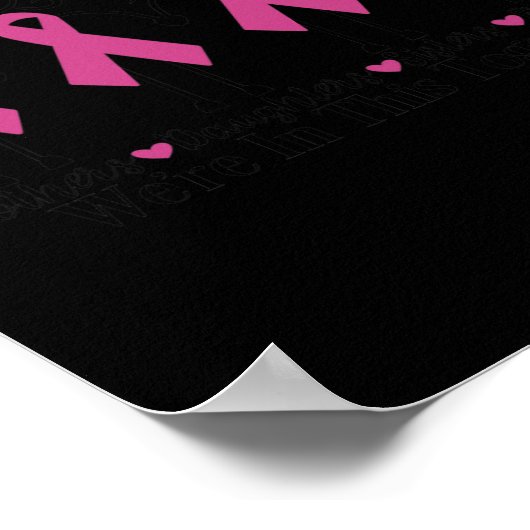 Zijn samen in familie vrienden borstkanker bewust poster (Hoek)