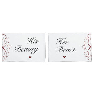 Zijn schoonheid Haar Beast Romantic Love Movie Cou Kussensloop