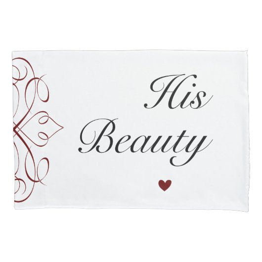 Zijn schoonheid Haar Beast Romantic Love Movie Cou Kussensloop (Voorkant-Links)