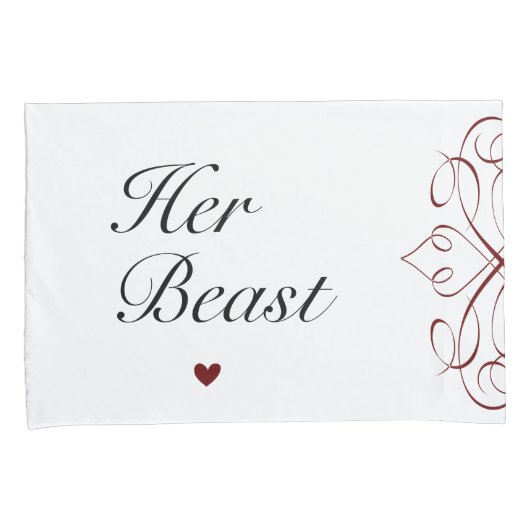 Zijn schoonheid Haar Beast Romantic Love Movie Cou Kussensloop (Voorkant-Rechts)