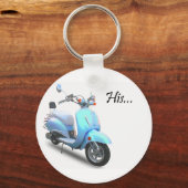 Zijn scooter sleutelhanger (Voorkant)