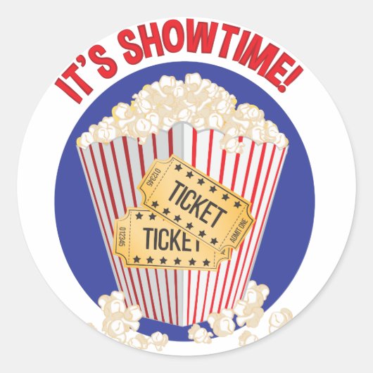 Zijn Showtime Ronde Sticker (Voorkant)