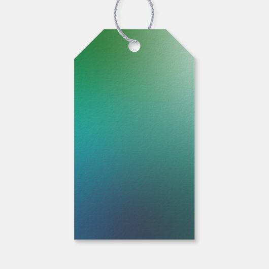 Zijn slijmtijd blauw groen regenboog feest dank u cadeaulabel (Achterkant)