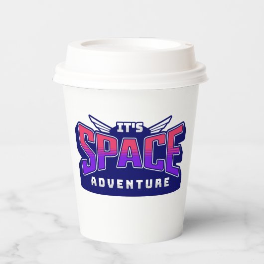 Zijn Space Adventure Papieren bekertje Bekers (Voorkant)