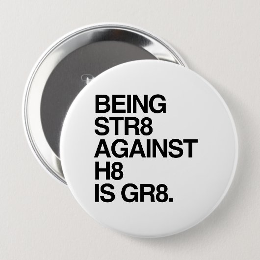 ZIJN ST8 TEGEN H8 RONDE BUTTON 4,0 CM (Voorkant /achterkant)