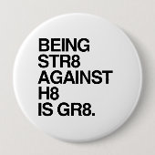 ZIJN ST8 TEGEN H8 RONDE BUTTON 4,0 CM (Voorkant)