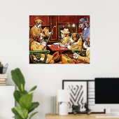 Zijn Station en Vier Azen Poster (Thuiskantoor)