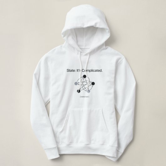 Zijn Status is Ingewikkeld Programmeur Humor Dames Hoodie (Design voorkant)