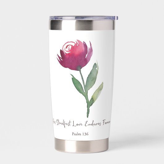 Zijn steadfast Love waterverf red rose Geïsoleerde Drinkbeker (Links)
